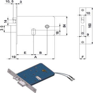 ELETTROSERRATURA INF.FASCE ALL E60 DX     378 OMEC