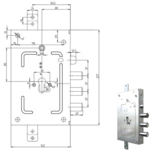 SERRATURA SIC.TRIPLICE CIL.            2655G-52 CR