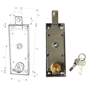 SERRATURA BASCULE CIL.TONDO C/Q          108 FASEM