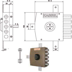 SERRATURA SIC.QUINTUPLICE DX DM        1501 KASSEL