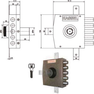 SERRATURA SIC.QUINTUPLICE DX POMPA  2501/CP KASSEL