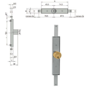 SERRATURA SERRANDE 2 CH.VER.DIRITTE    1.8301 VIRO