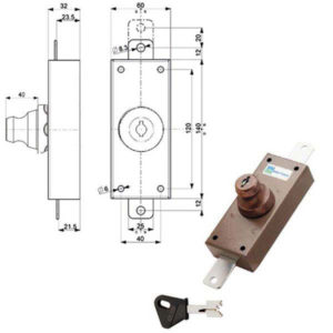 SERRATURA FERROGLIETTO VERTICALE     34323 MOTTURA
