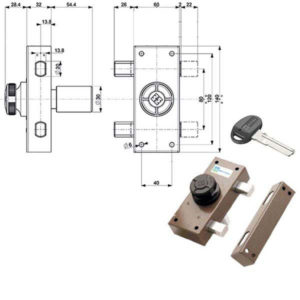 SERRATURA FERROGLIETTO LATERALE      34332 MOTTURA