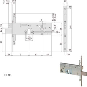 SERRATURA INFILARE FASCE ALL       56357-90-0 CISA