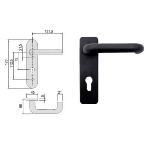 MANIGLIA SERRATURE TAGLIAFUOCO     07076-26-0 CISA