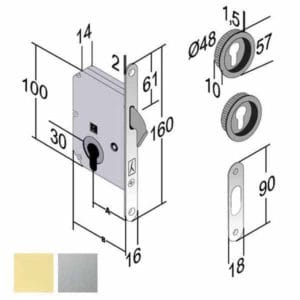 SERRATURA INF.LEGNO SCORREVOLI E50 YALE OL  BOY GB
