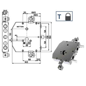 SERRATURA SIC.TRIPLICE               89E30 MOTTURA