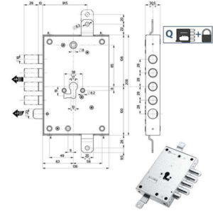 SERRATURA SIC.TRIPLICE DX            89857 MOTTURA