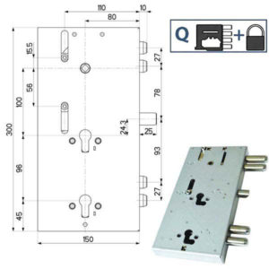SERRATURA SIC.TRIPLICE SX            89F31 MOTTURA