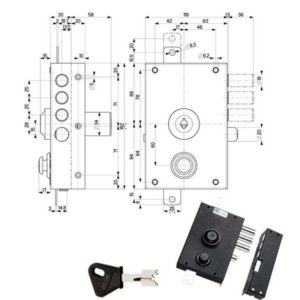 SERRATURA SIC.TRIPLICE SX POMPA      30030 MOTTURA