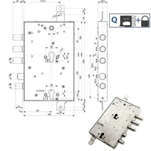 SERRATURA SIC.TRIPLICE SX            89859 MOTTURA