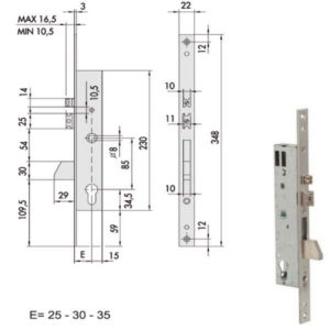 ELETTROSERRATURA INF.MONT. ALL     16215-25-0 CISA