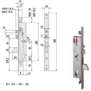 ELETTROSERRATURA INF.MONT. ALL     16225-25-0 CISA
