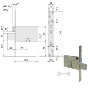 SERRATURA INFILARE FASCE ALL       57320-73-0 CISA