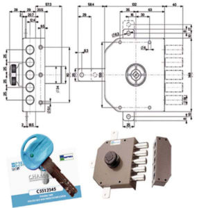SERRATURA SIC.QUINTUPL.DX POMPA      30641 MOTTURA