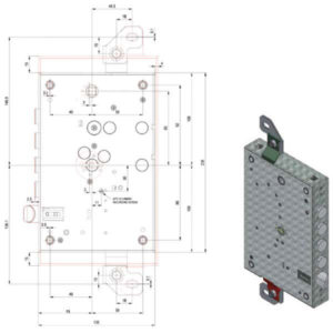 SERRATURA SIC.TRIPLICE DX DM  8100CER/73/28 POTENT