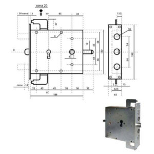 SERRATURA SIC.TRIPLICE SX CIL.    1900N2CIL POTENT