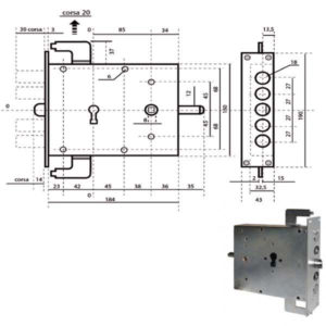 SERRATURA SIC.TRIPLICE SX CIL.    1900N4CIL POTENT