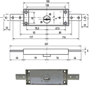 SERRATURA SERRANDE 2 CH.ORI.DIRIT.DM 1600KA POTENT