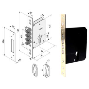SERRATURA INF.LEGNO           020.50.00.04BE WELKA
