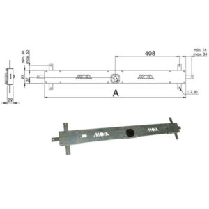 SERRATURA BASCULE SPRANGA CILINDRO       156B MOIA